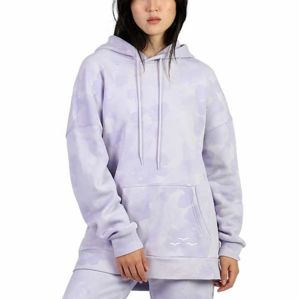 Lazypants Purple Lavender Camo Fleece Oversized Boyfriend Fit Hoodie